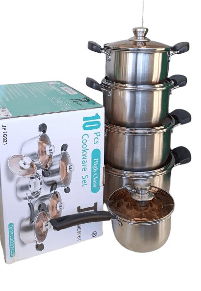 10 Pcs JP Stainless Cookware Set