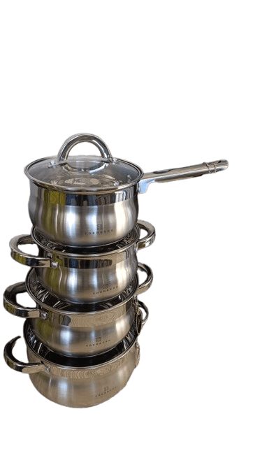 8 Pieces Edenberg EB-3717 Stainless Steel Cookware Set