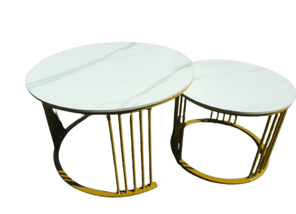 NEW MODEL Luxury Pure Ceramic Marble Top Nesting Coffee Tables