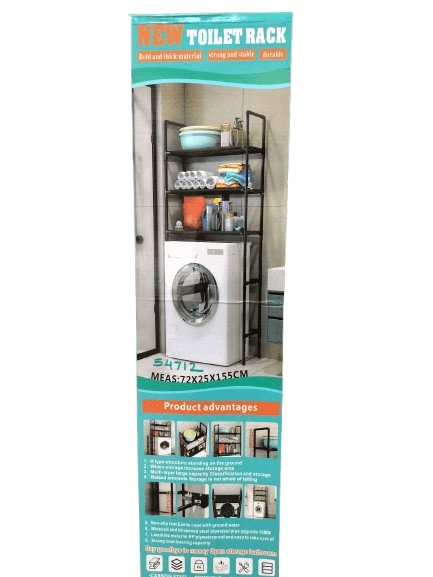 2-in-1 Toilet + Washing Machine Rack