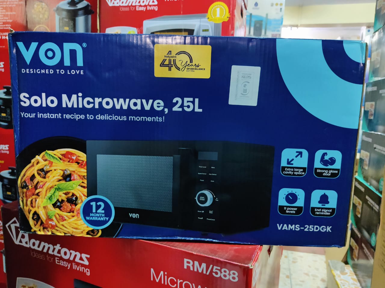 Von 25 Litres Digital Microwave - Image 3